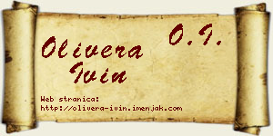 Olivera Ivin vizit kartica